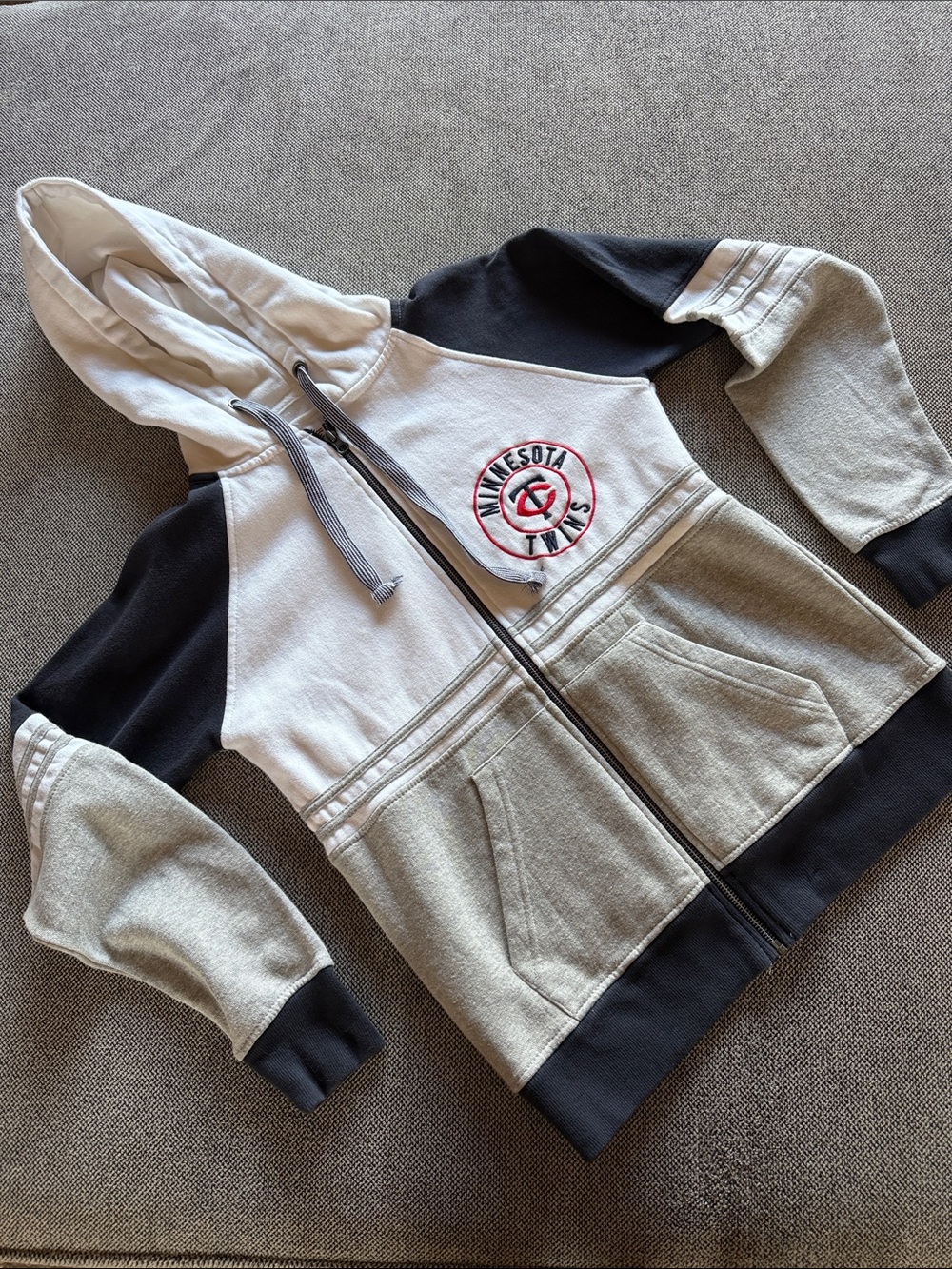 Minnesota Twins Colorblock Zip Hoodie - MLB Women sz S Embroidered